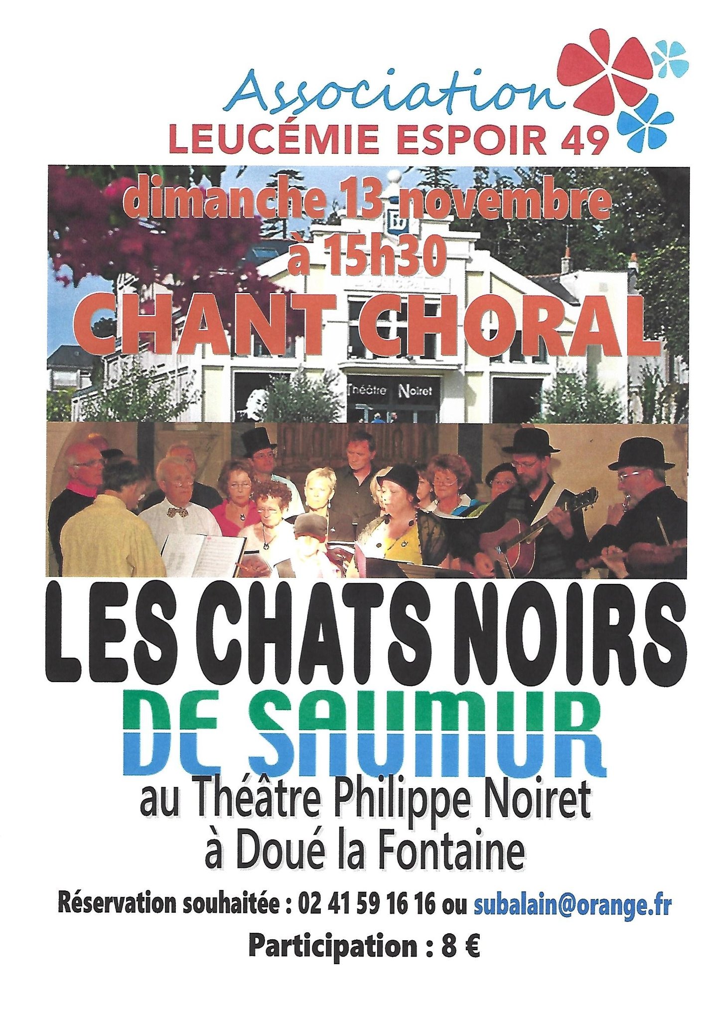 CHORALE LES CHATS NOIRS DE SAUMUR à DOUE LA FONTAINE ( 49)